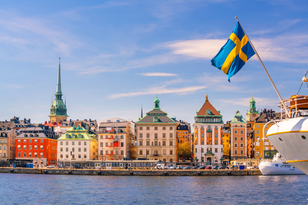 Ez a kép Stockholm történelmi belvárosát, a Gamla Stan-t ábrázolja Svédországban.  - Z(s)eppelin utazás